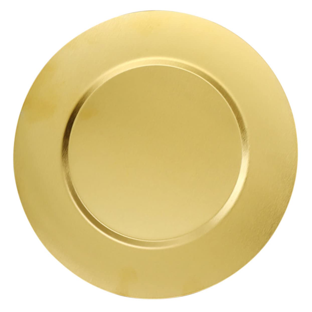 COLLBATH Stainless Steel Round Serving Dish Dessert Plate for Snacks Bbq and Dinner Break Metal Tray for Home Camping and Outdoor Parties Finish