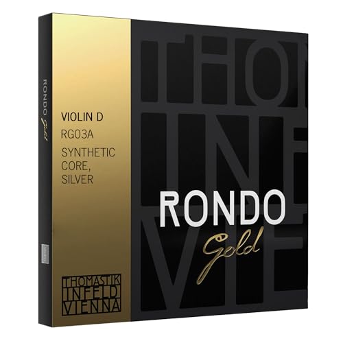Thomastik Violin-Saiten Rondo Gold D Synthetik-Kern, Silber RG03A