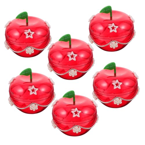 INOOMP 6 Piezas Unidades Caja para con Tapa Forma de Tarro Acrílico para Dulces Envase Reutilizable para Fiestas Bodas y Celebraciones Navideñas