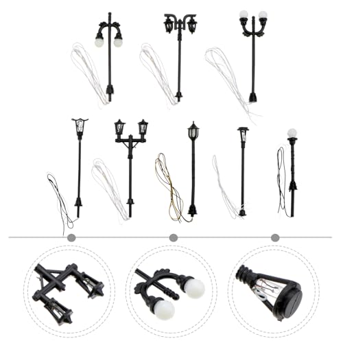 Mini lampadaires Uonlytech modèle de rue compact pour aménagement de scène réaliste