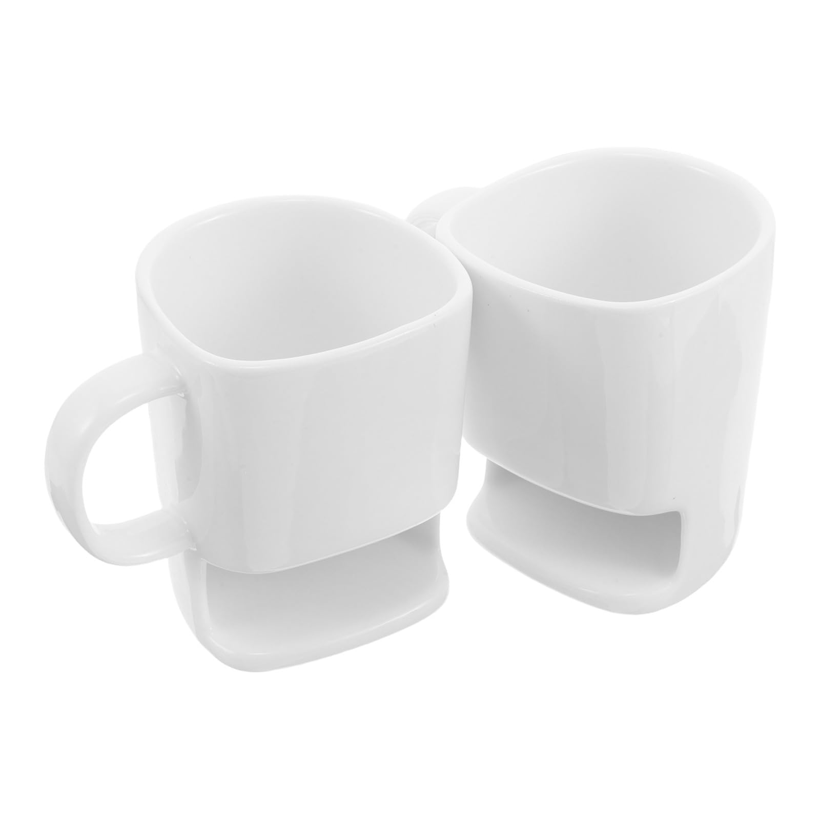 BESPORTBLE 2er-Set Keramikbecher mit Fach – 225 ml Frühstücksmilchbecher mit Kekshalter – Kaffeebecher für Feste und Weihnachten