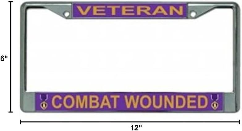 Combat Wounded Veteran Photo License Plate Frame