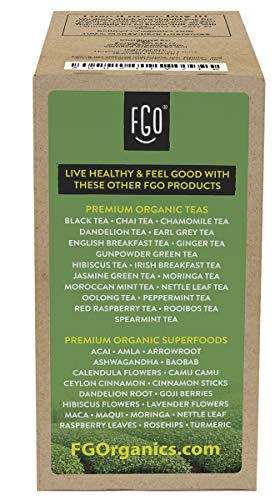 FGO Organic Green Tea K-Cup Pods, 24 Pods - Keurig Compatible - Naturally Occurring Caffeine, Premium Green Tea is USDA Organic, Non-GMO, & Recyclable