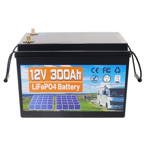 12V 300Ah LiFePO4 Batterie, 100A BMS, 6000-15000 Zyklen Deep Cycle Lithium Akku, MAX 3840W Leistungâ€¦ – Miniatur