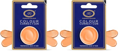 Image of FASHION COLOUR Colour Correction Professional Makeup Base | Full coverage Concealer | Face Makeup | Corrector For Under Eye Dark Circles, Acne & Blemishes | Matte Finish | 3g | 303 (Pack of 2)