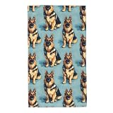 Toallas de mano con estampado de perro pastor alemán, 16 x 27 pulgadas, toallas de microfibra suaves y altamente absorbentes para baño, ducha, entrenamiento, gimnasio, viajes