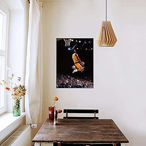 Life Kobe Bryant Canvas Wall Art Painting Pictures, Basketball Dunk Posters Sports Posters Artwork Home Decor For Basketball Fan Memorabilia Gifts Unframed (12X16Inch/30X40Cm,Kobe) #TOP3