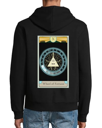 Sweat à capuche pour affronter le froid avec style grâce au motif Tarot Wheel of Fortune