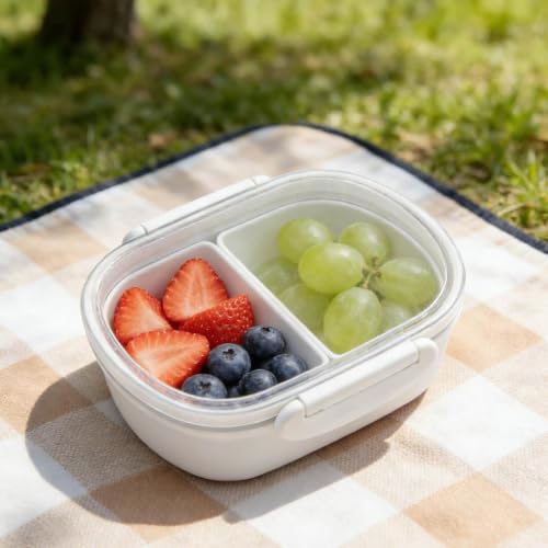 Lunch Box Containers, Small Compact Durable Versatile Leak-Proof 2 Compartments Bento Box with Removable Snack,Lightweight Portable Lunch Containers for Work Travel Picnics and Daily Use - image 2