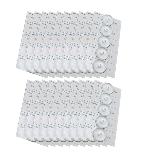 LOTOAK 100 unidades. Diodo emissor de luz LED de 6 V conta de luz SMD for filtro de lente ótica compatível para reparação de TV LED 32-65