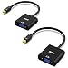 Mini DisplayPort to VGA 2 Pack, Benfei Mini DP Display Port to VGA (Thunderbolt Compatible) Male to Female Adapter Compatible for ThinkPad SurfacePro PC