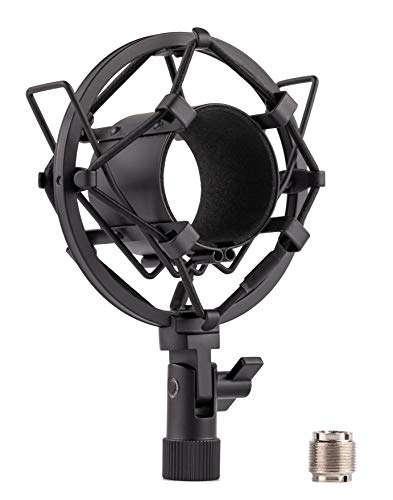 LYRCRO Universal 46mm Microphone Shock Mount for 44mm-49mm Diameter Condenser Mic
