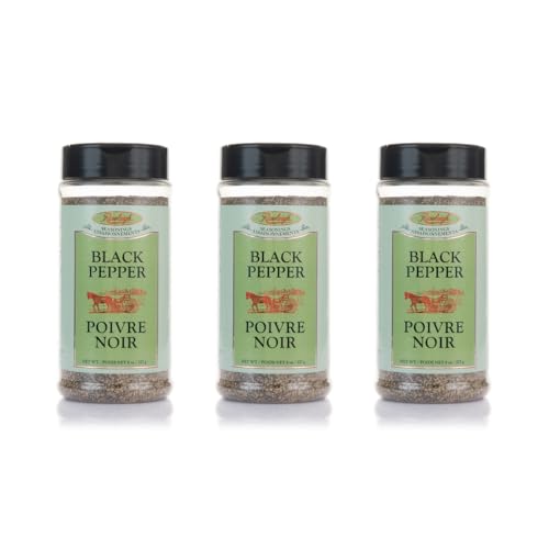 Rawleigh Granulated Black Pepper Seasoning: 8 oz / 227 g (Pack of 3)