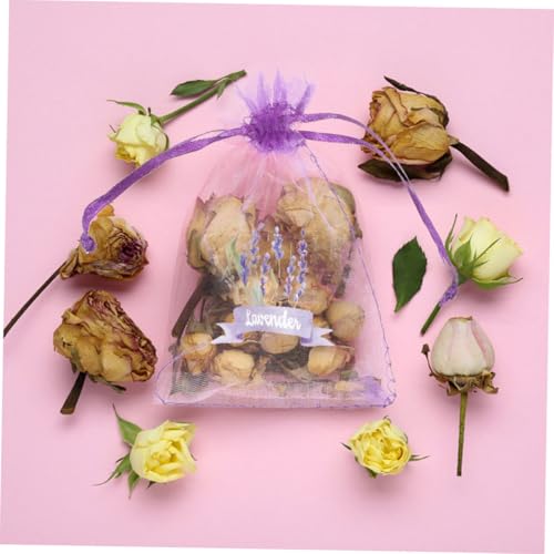 20 Bolsas de Saco con Cordón de Lavanda 15x10 cm Moradas miniatura 4