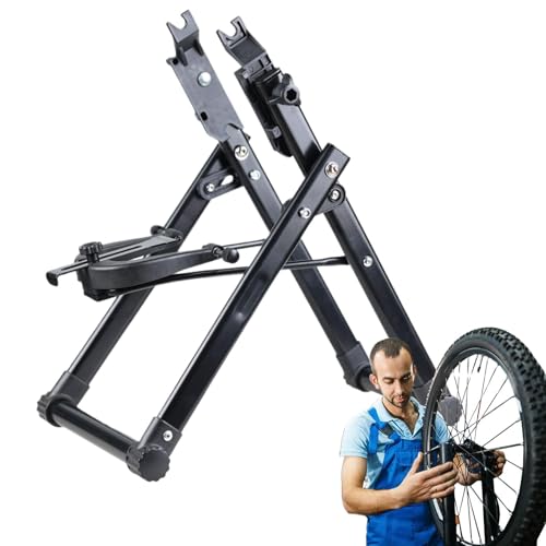 Soporte de tracción de las ruedas, soporte de bicicleta de parque herramientas,Aluminio pesado de aluminio Bicicletas de rueda Stand - Herramientas de alineación y equilibrio multifuncionales para la