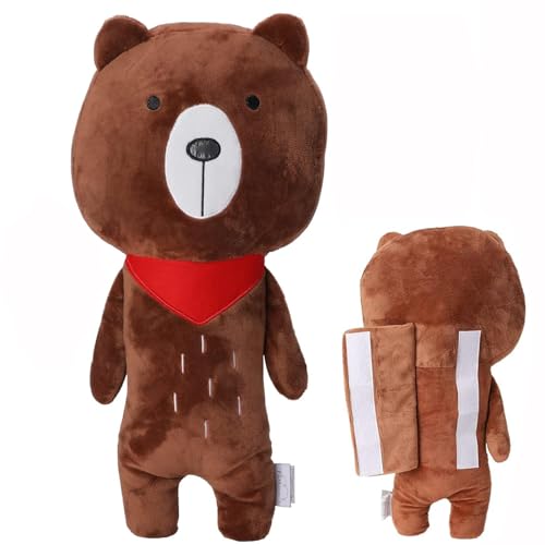 Image of Seat Belt Cover Pillow for Kids, Car Seatbelt Cushion Shoulder Neck Support Protector Pad, Soft Stuffed Plush Travel Vehicle Safety Belts Strap Pillow for Boys and Girls Headrest (Bear)