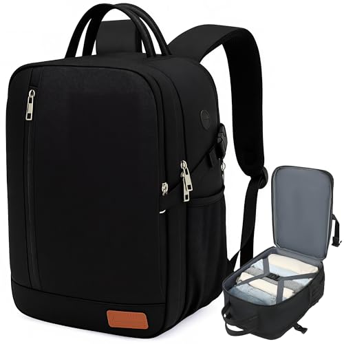 Lossga Travel Backpack 18x14x8 Spirit Airlines Personal Item Travel Bag Carry On Backpack Flight Aproved Weekender Bags for Women and Men 30L Water Resistant Lightweight Travel Backpacks