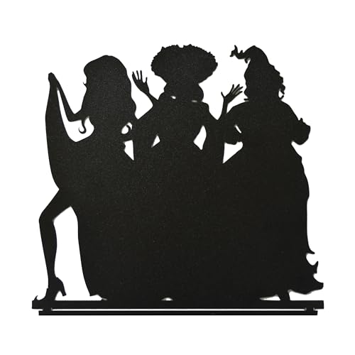 Three Salem Sisters Tabletop Silhouette | Halloween Witch Trio Outline