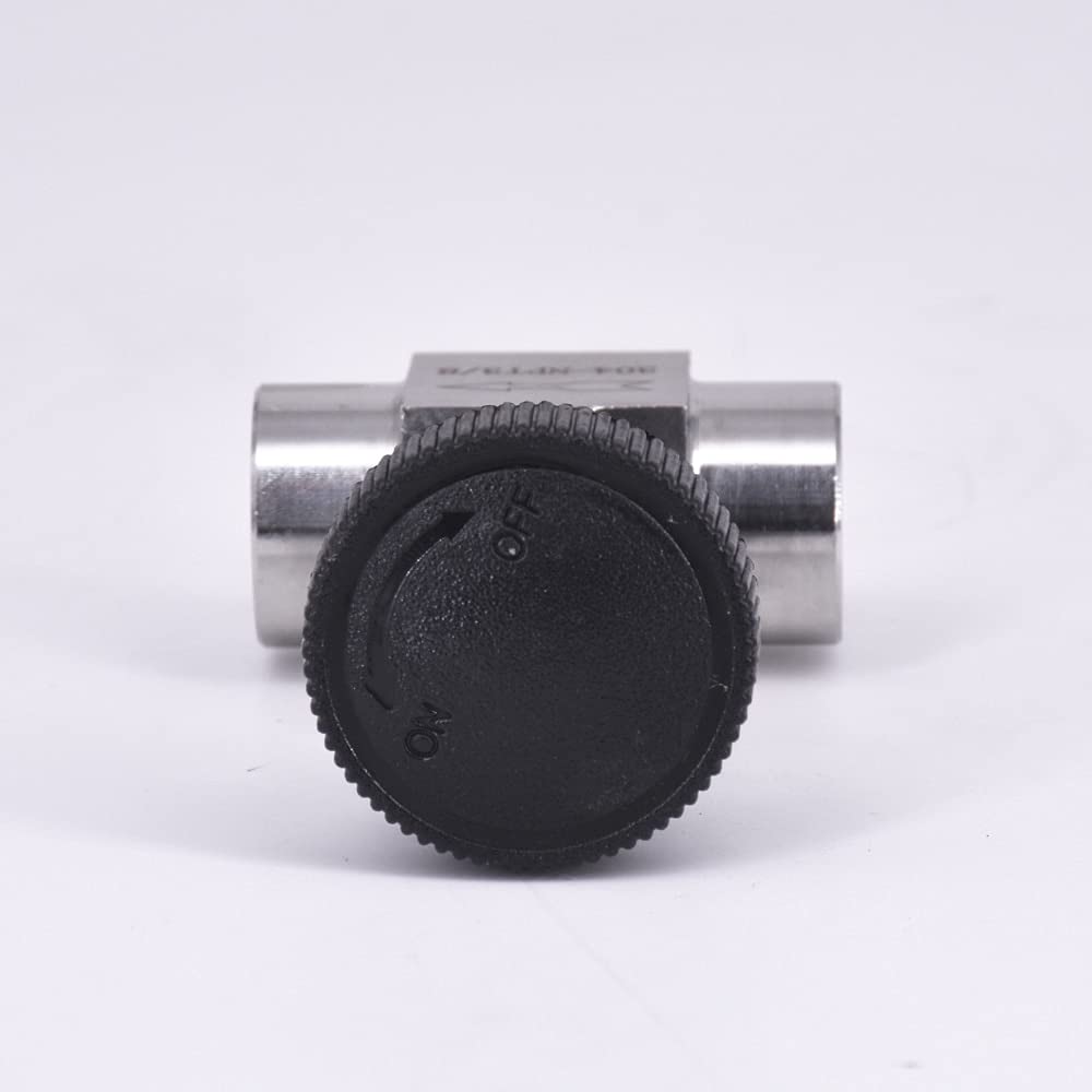 Valvola a Spillo 1/8 1/4 3/8 1/2 Pollice BSP NPT Femmina Valvola a Spillo Crane 304 316 Acciaio Inossidabile Controllo del Flusso for Acqua Gas Olio(Npt,1/8 inch)