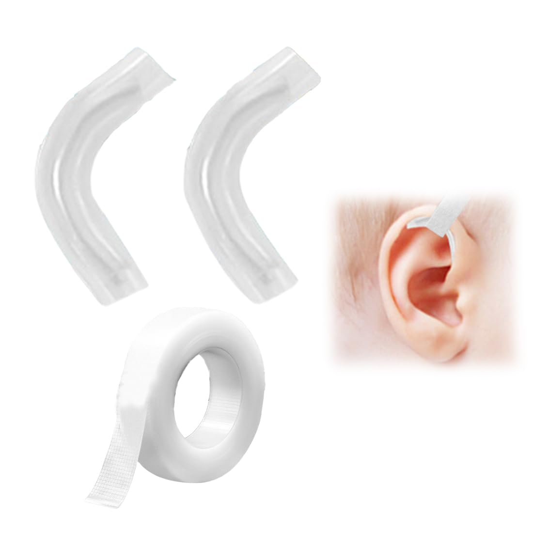 ROKZELT Segelohren Korrektur, Ohren Korrektur, Baby Ohren Korrektur, Ear Corrector, Abstehende Ohren Ankleben, Kinder Kleinkind hervorstehende Ohrpflaster Aufkleber, Selbst Zuschneidbar
