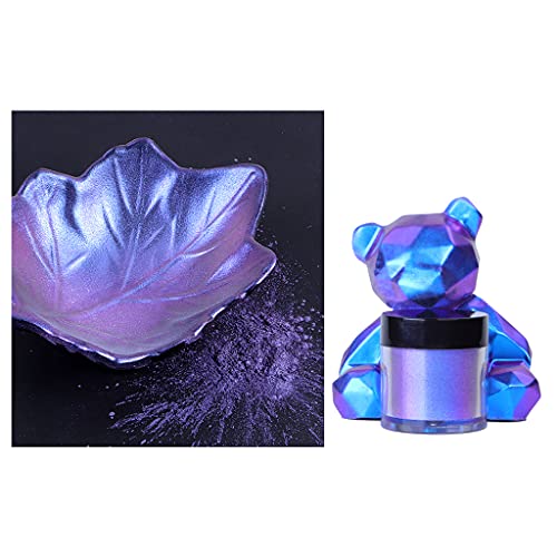 Cherjoury Chameleon-Powder Color Shift Mica Powder for Epoxy Resin Pearl Pigment Powder for Painting Soap Making Slime Multi ColorRed-Purple-Blue