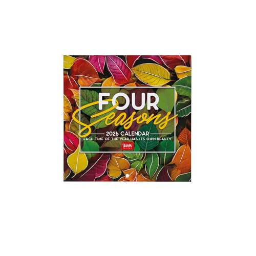 Legami - Calendario De Pared 2026, 4 Seasons, Pequeño Calendario De Pared, Planificador De 12 Meses Y Un Año, En 6 Idiomas, Espacio Para Notas, Signos Del Zodiaco, Fiestas Internacionales, 18 X 18 Cm Legami - Calendario De Pared 2026, 4 Seasons, Pequeño Calendario De Pared, Planificador De 12 Meses Y Un Año, En 6 Idiomas, Espacio Para Notas, Signos Del Zodiaco, Fiestas Internacionales, 18 X 18 Cm