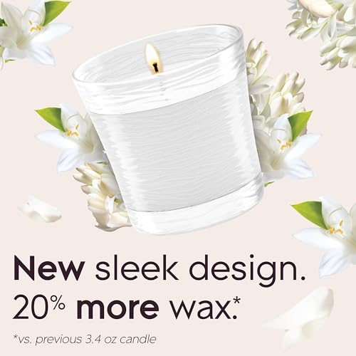 Glade 1-Wick Scented Candle Jar, Clean Linen, Air Freshener Infused with Essential Oils, 4.08 Oz, 2 Count