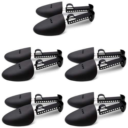 Shoe Trees for Sneakers 5 Pairs &ndash; Plastic & Steel Shoe Trees for Men and Women, Men&rsquo;s US Sizes...