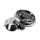 Zehiony Steering Wheel Knob Spinner, Power Ball Bearing Assist Handle Spinner, Anti-slip Smooth Turning & Control Suicide Knob, Portable Steering Helper for Most Vehicles & Boat (Carbon Fiber Black)