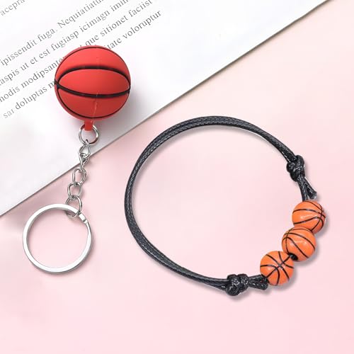 Porte-clés de basket-ball de qualité supérieure avec anneau métal - 2