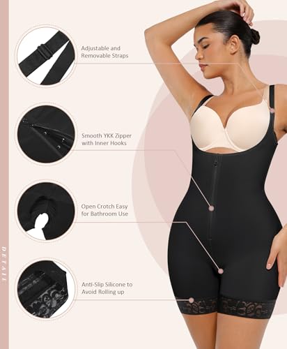 FeelinGirl Shapewear for Women Tummy Control Plus Size Faja Body Shaper for Butt Lifter and Thigh Slimmer Bodysuit3