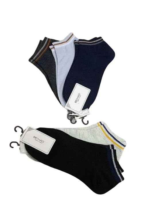 Trendy Men's Cotton Socks Combo Pack of 5 | Comfortable Solid Ankle Length Regular Socks Multi free size-picture-24