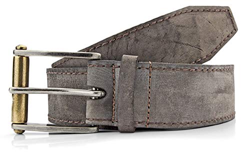 Cinto Masculino Casual Couro Cinza 4,5cm cor:Cinza;tamanho:90