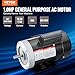 VEVOR 1HP Electric Motor 1725 RPM, AC 115V/230V, 56C Frame, Air Compressor Motor Single Phase, 5/8