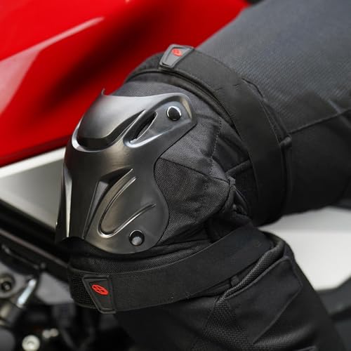 Rodilleras de motocicleta con protectores ajustables contra impactos 2