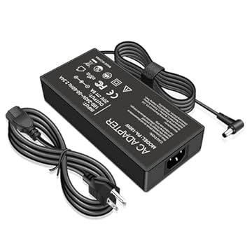 Carregador de 180W com Ponto 6,0x3,7mm para ASUS ROG Zephyrus G14 GA401 GA401IV G15 GA502 M16 GU603, TUF A15 F15 A17 F17 FX505 FX505D FX505DU FX505DT FX505GE FX505GT Adaptador