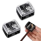 2 STÜCK MAKEUP SHARPENER ANSPITZER SPITZER KOSMETIKSTIFTE MAKE UP BLEISTIFTSPITZER KOSMETIKSPITZER DUAL BLEISTIFT SPITZER UNIVERSAL ANSPITZER FÜR AUGENBRAUENSTIFT EYELINER HANDLICH FÜR UNTERWEGS