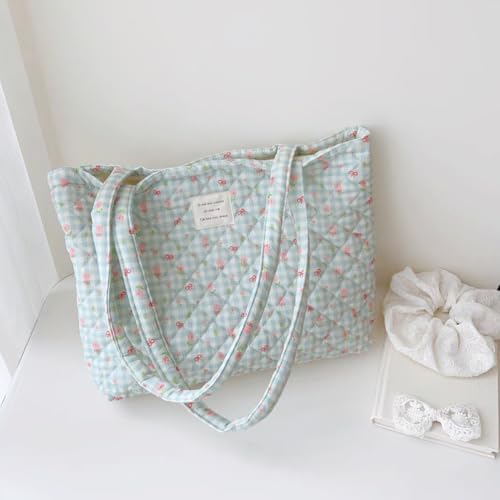 Image of Sunwel Fashion Top Zipper Floral Quilted Bag Small Tote Bag for Women