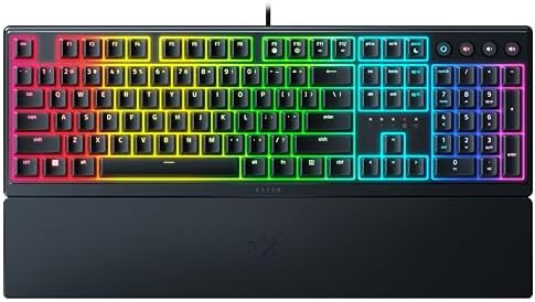 Razer Ornata V3 - Flache Mecha-Membran-Gaming Tastatur - Hybrid Mecha-Membran-Switches - Magnetische Soft-Touch-Handballenauflage - QWERTY US-Layout | Schwarz