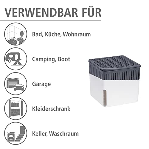 WENKO Nachfüller Raumentfeuchter Mod. Cube, 1000 g Nachfüllpack, reduziert Schimmel & Gerüche, 1 kg Granulatblock