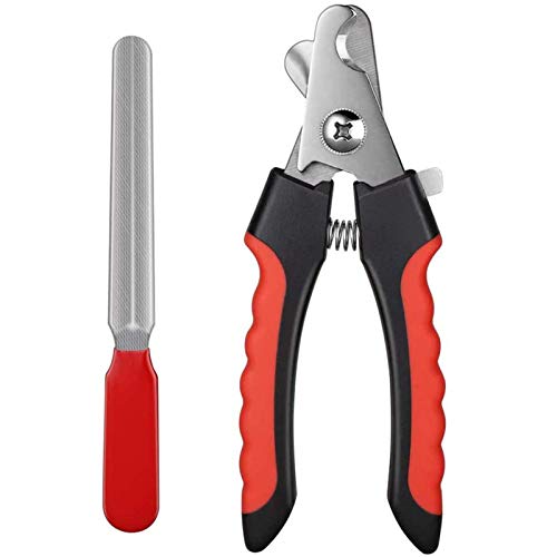 Dog Cat Nail Clippers | Pet Nail Trimmers & Nail File Set Includes a Built-in Safety Guard. Pet Grooming Tool for Large and Small Animals (Small, Color 1)