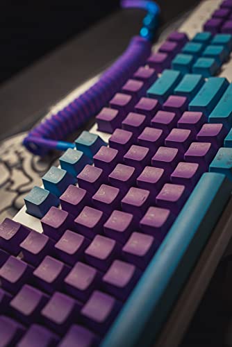 Pwnage Full Pbt Keycap Set - Double Shot Pbt Shine Through Full Keyboard Keycaps (Purple) #TOP4