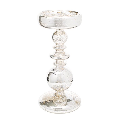 Richland Pillar Candle Holders Unique Mercury Bubble 8.5