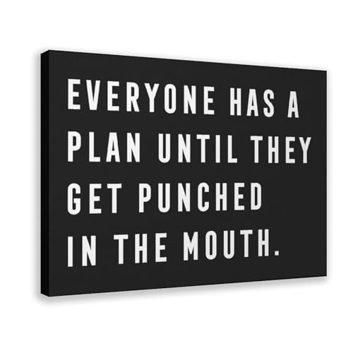 SWDXA Everyone Has A Plan Canvas Poster Wall Art Prints Room Aesthetic Murals Bedroom And Living Decorations 24" L X 36" W