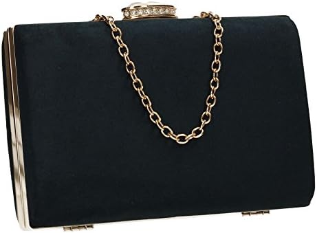 SwankySwans Surrey Suede Velvet Womens Elegant Ladies Party Prom Wedding Bridal Box Clutch Bags