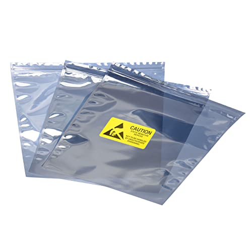 Rebower Anti Estáticas Bolsas ESD Protección Bolsas Resellables con Etiquetas, [para Electrónico Dispositivo GPU Disco Duro SSD HDD Placa Base] - 12x16 Pulgadas/20 Paquete