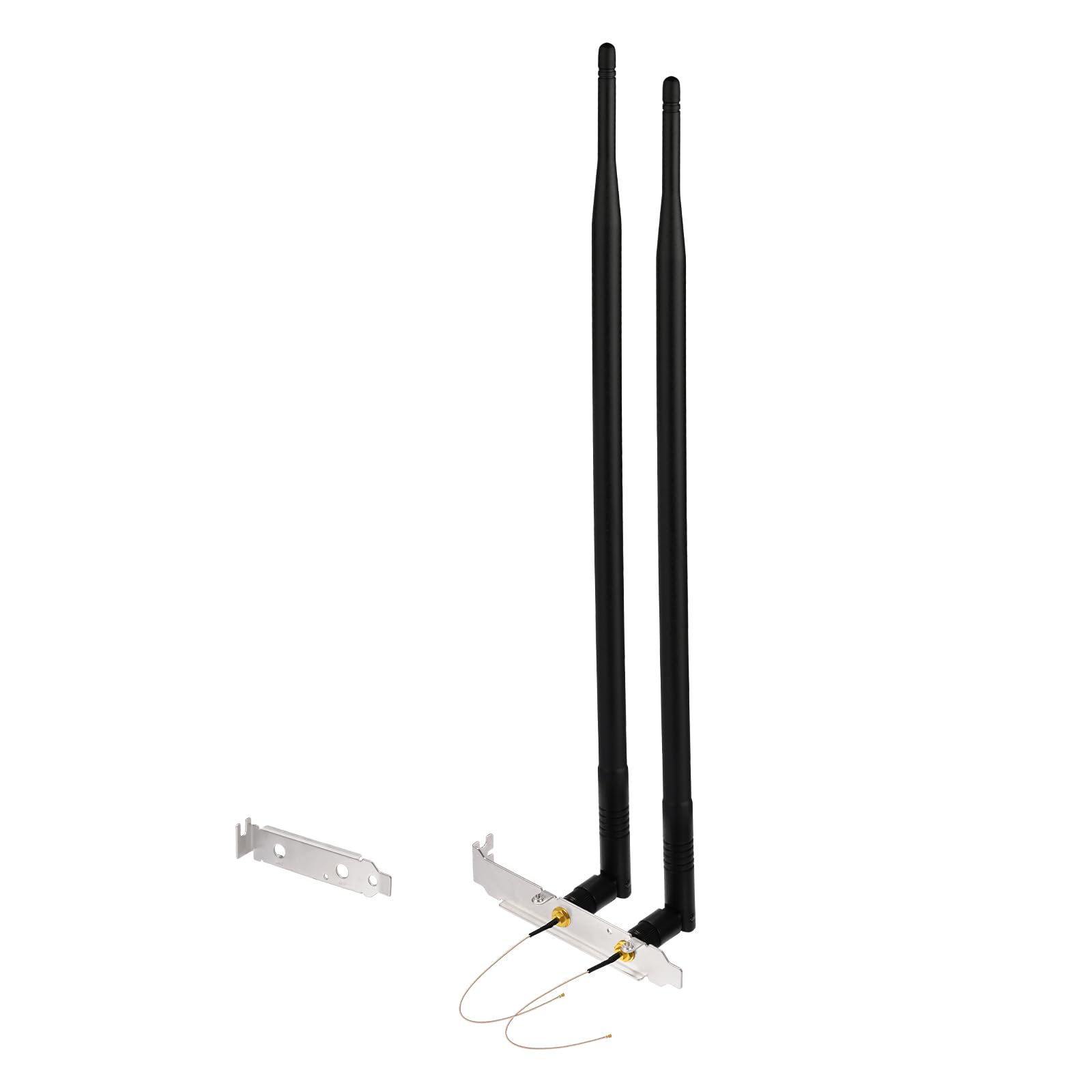 Superbat Dual Band WiFi Antenna 10dBi 2.4Ghz 5.8Ghz RP-SMA Male Antenna + U.FL IPEX to RP SMA Cable + Computer Back Slot Cover Bracket for Desktop Case