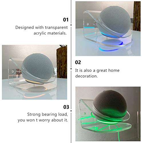 ULTECHNOVO Suporte de Alto-Falante de Acrílico para Montagem Em Parede Suporte de Alto-Falante Trans