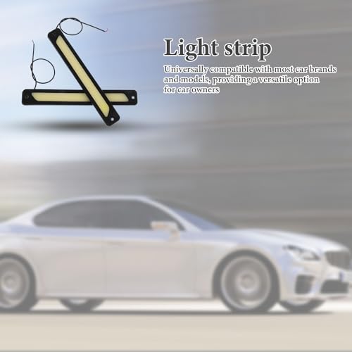 Tiras de luces LED de circulación diurna de silicona flexible e impermeables de 2 piezas 6