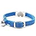 Blue Love Heart Bling Cat Collar with Safety Belt and Bell 8-11 Inches, Gift for Valentine's Day